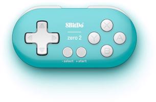 8BitDo Zero 2 Wireless Controller - Turquoise Edition - Nintendo Switch