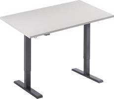 AlzaErgo Table ET2.1 fekete + lap TTE-12 120x80 cm fehér furnér