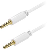 AlzaPower Core Audio 3,5 mm Jack (M) to 3,5 mm Jack (M) 2 m fehér