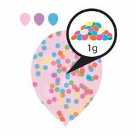 Balónky naplněné konfetami, mix barev, 6 ks