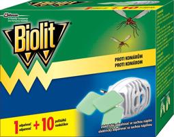 BIOLIT elektromos rovarriasztó készülék és utántöltő lapok, 10+1 db