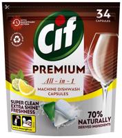 CIF Premium Clean All in 1 Lemon & Bergamot Mosogatógép tabletta 34 db