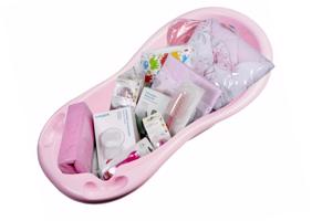COSING Újszülött baba kezdőcsomag, 16 db, rózsaszín