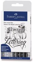 Faber-Castell Pitt Artist Pen Hand Lettering filc, 9 db-os készlet