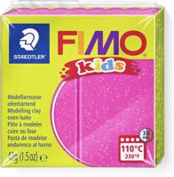 FIMO kids 8030 42g rózsaszín csillámokkal