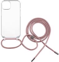 FIXED Pure Neck AntiUV Tok rózsaszín nyakzsinórral az Apple iPhone 12/12 Pro készülékhez