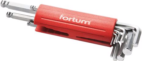 FORTUM L-imbuszkulcs, 9 részes készlet, 1,5-10 mm