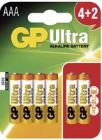 GP Ultra Alkaline LR03 (AAA) 4+2 db bliszter