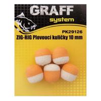 Graff Zig-Rig úszó golyó 10mm fehér/narancs 5db