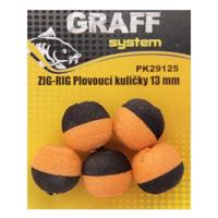 Graff Zig-Rig úszó golyó 13mm Fekete/Narancs 5db