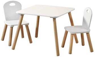 Kesper Gyerekasztal két székkel, fehér