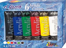 KREUL "EL GRECO" akril festékkészlet, 6 szín, 75 ml-es tubusban