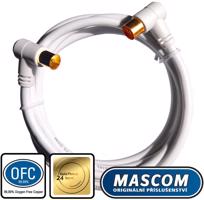 Mascom antennakábel 7274-100, ferde IEC csatlakozók, 10 m