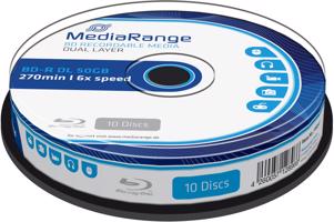 MediaRange BD-R (HTL) 50GB Dual Layer 10db cakebox