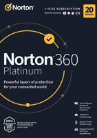 Norton 360 Platinum 100GB, VPN, 1 felhasználó, 20 készülék, 12 hónap (elektronikus licenc)