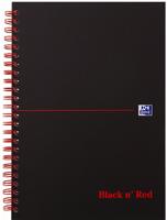 OXFORD Black n' Red Notebook A5, kockás - 70 lap