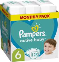 PAMPERS Active Baby 6-os méret, Monthly Pack 128 db