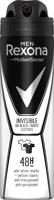 Rexona Men Invisible Black + White Izzadásgátló spray férfiaknak 150 ml