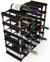 RTA bortartó állvány 30 borosüvegnek, fekete kőris - horganyzott acél / lapra szerelve