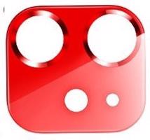 SAMS US-BH706 Metal Camera Lens Glass Film for iPhone 12 mini red