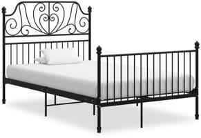 Shumee Rám postele - černý kov, 120 × 200 cm