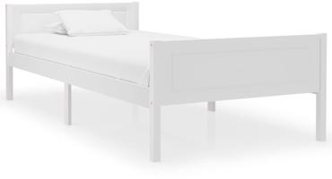 Shumee Rám postele - masivní borové dřevo, bílý, 100 × 200 cm
