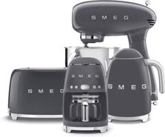SMEG 50's Retro Style 4,8 l-es konyhai robotgép szürke, rozsdamentes acél tállal + motorháztető + Sü