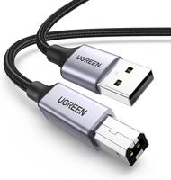 UGREEN USB-A Male to USB-B 2.0 Printer Cable Alu Case with Braid 3m Black