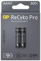 Újratölthető akkumulátor GP ReCyko Pro Professional AAA (HR03), 2 db