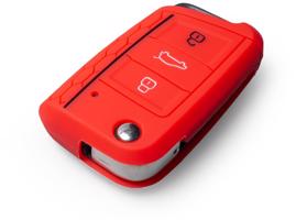 Védő szilikon kulcstartó tok VW/Seat/Skoda újabb generációhoz, kilökődő kulccsal, színes