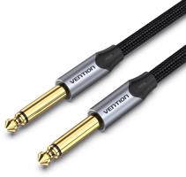 Vention Cotton Braided 6.5mm Male to Male Audio Cable 1.5M Gray Aluminum Alloy Type