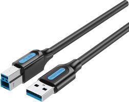 Vention USB 3.0 Male to USB-B Male Printer Cable 2M Black PVC Type