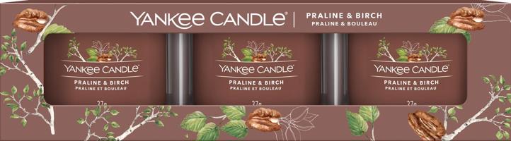 YANKEE CANDLE Praline & Birch 3× 37 g